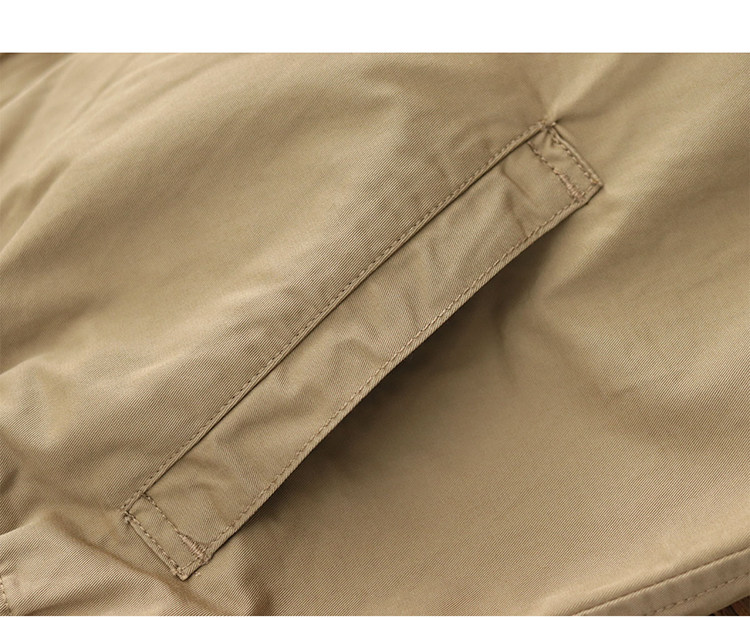 100% cotton vintage short zip-up lapel cotton cargo jacket jacket for men Spring and autumn