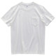 American heavy t-shirt men's retro 260g cotton pocket short-sleeved men's round neck pure white bottoming shirt tide t-shirt summer