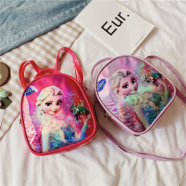 Frozen childrens shoulder bag girl princess fashion bag single double shoulder bag cute jelly bag tide bag