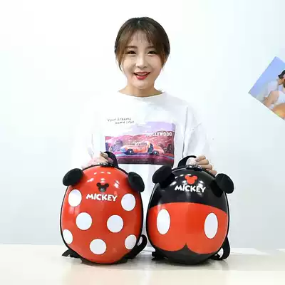 Cartoon Kindergarten anti-lost schoolbag 2-6 years old Mickey Ladybug Children's Bag Men's and Women's Treasure Backbag hard case Backbag