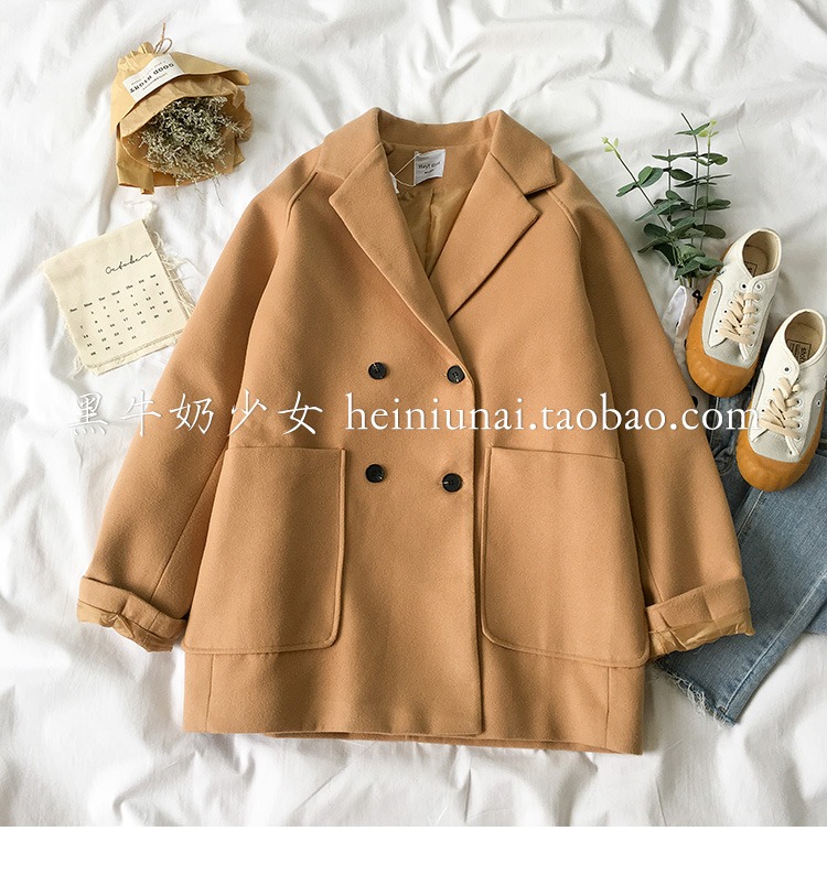 Bộ đồ hai dây màu đỏ nữ thần mùa thu đông 2018 phiên bản mới của Hàn Quốc cộng với áo len dày nhung + áo len lông thủy triều áo blazer nữ