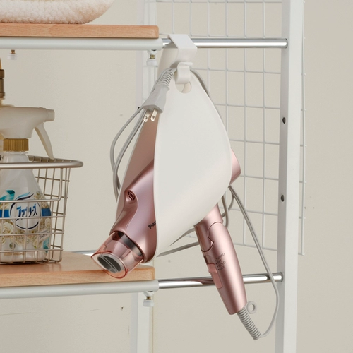 Японский импортный стеллаж для хранения фена Inomata, крышка для хранения, без перфоратора, крючок, стеллаж для хранения в ванной комнате, вешалка