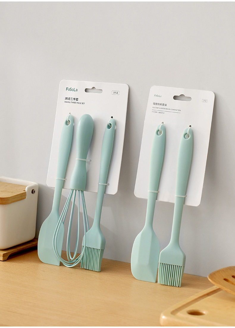 Венчик 日本fasola耐高温一体式硅胶刮刀油刷打蛋器烘焙蛋糕奶油抹刀搅拌 148849326