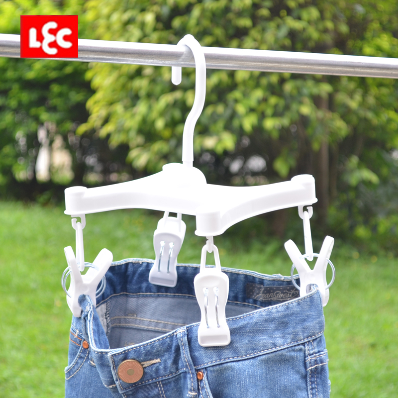 Japan LEC Plastic Powerful Clip Speed Dry Pants Rack Jeans Drying Rack Quick Drying Pants Rack W-373