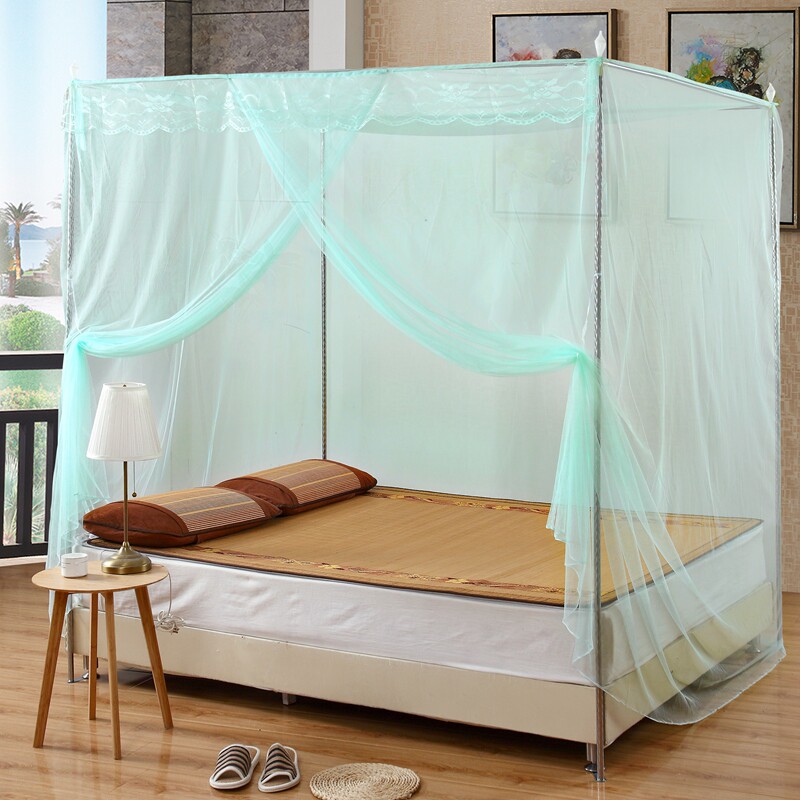 Mosquito net unlaced encrypted single door mosquito net stainless steel bracket floor encrypted mosquito nets 1 2 1 1 5 1 8 m