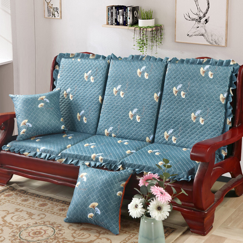 Living room Chinese style solid wood sofa cushion mahogany sofa cushion can be removed and washed with cushion bench wooden chair cushion