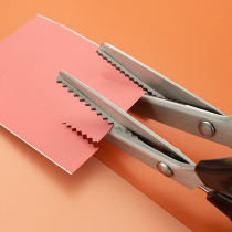 Sawtooth flower big scissors cloth-like fabric wave cutting tailor clothing store lace fabric scissors special professional