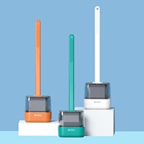 Toilet Brush No Dead Angle Home Free Punch Wash Toilet With Brush Wall-mounted Toilet Long Handle Silicone Suit God