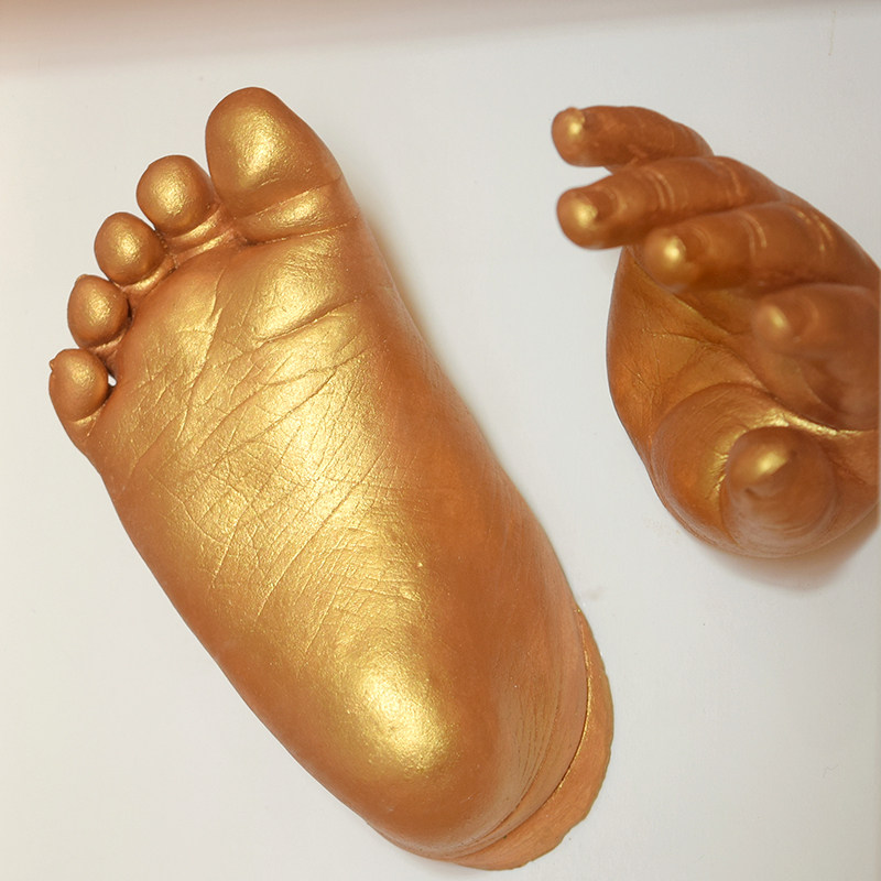 Baby Hand and Foot Model Souvenir Clone Powder Material Model Powder Baby Full Moon 100 Days Commemorative Hand and Foot Print Permanent