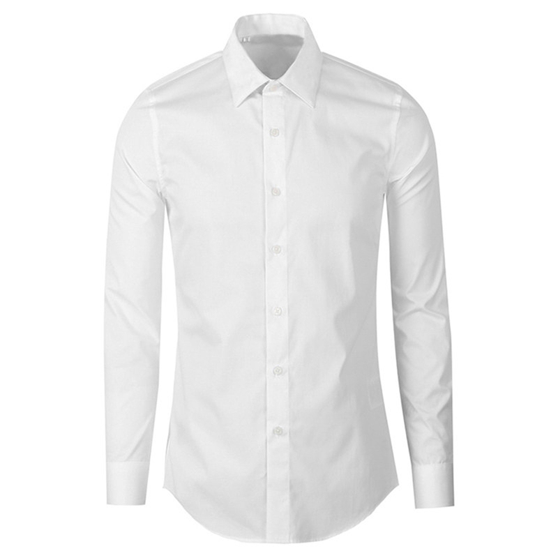 European and American Men's Clothing Spring and Autumn Solid Color Versatile Elegant Slim Long-Sleeve Shirt Trendy High-End Business Gentleman Light Luxury Shirt European and American Men's Clothing Spring and Autumn Solid Color Versatile Elegant Slim Long-Sleeve Shirt Trendy High-End Business Gentleman Light Luxury Shirt