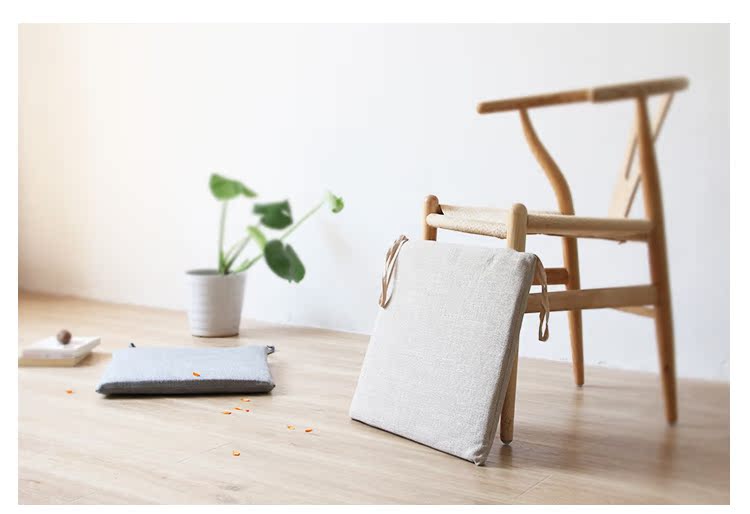 Nghệ thuật của Nhật Bản đầu tiên đệm văn phòng đệm sofa đệm đệm vuông ghế đệm có thể tháo rời và có thể giặt đệm ghế sofa gỗ