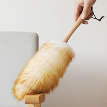 At the beginning of the art solid wood handle wool duster electrostatic dust removal chicken feather Zen dust removal and dust sweeping household artifact cleaning