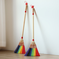 At the beginning of the art Qifu auspicious linen broom hand-woven small broom household sweeping broom housewarming baby to sleep