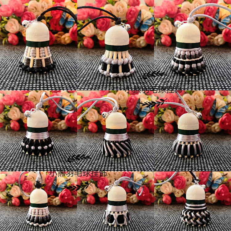 Handmade creative DIY badminton pendants hanging ornaments silver Holy Gladiator series (set of 9)