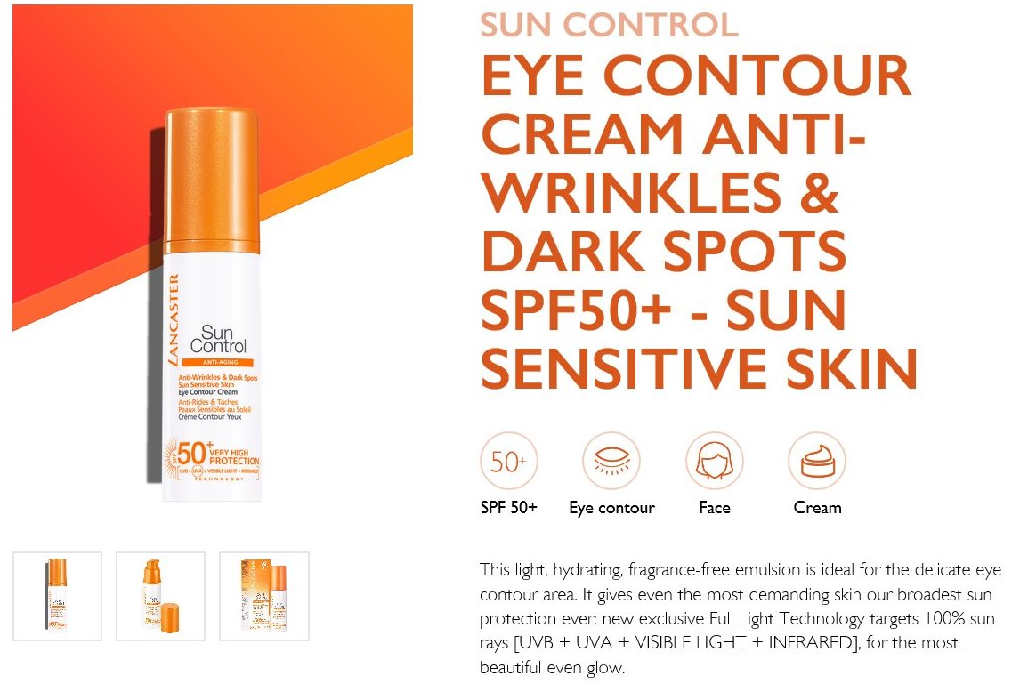 Phiên bản mới của Lan Jia Si Ting LANCASTER DNA Royal Eye Sunscreen 15ML Yue Yang trẻ trung vô cùng tốt kem chống nắng cho da dầu mụn nhạy cảm