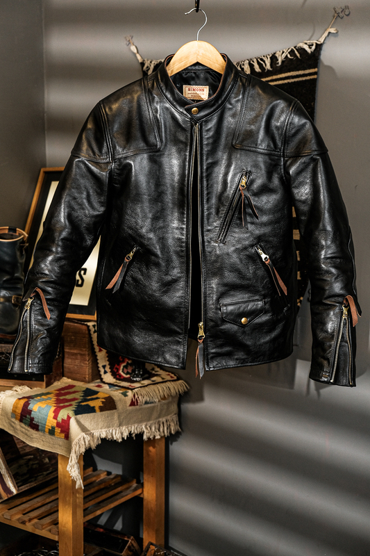 Venom Venom Racing Uncoated Polish Horse Leather Imported Oil Wax Tea Heart Layer Leather Jacket Tom Hardy