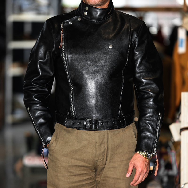 Western-Style Leather Jacket 1.4 High-Grade Tea Heart Padova Horse Leather Pigskin Jacket Short Wide Waist Chicken Leg Sleeves Western-Style Leather Jacket 1.4 High-Grade Tea Heart Padova Horse Leather Pigskin Jacket Short Wide Waist Chicken Leg Sleeves