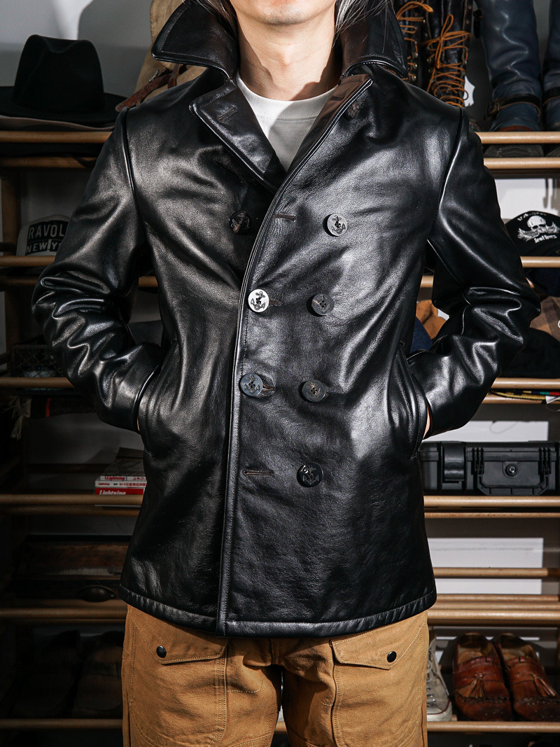 Real simons 2023 calfskin personalized navy coat, the perfect