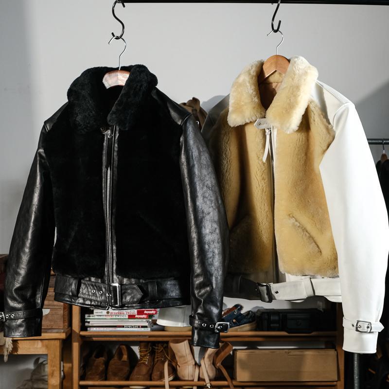 Ximen Wuxiong White Bear Australian Merino Sheepskin One-Piece White Horse Leather Coated Anti-Stain Neptune Jacket