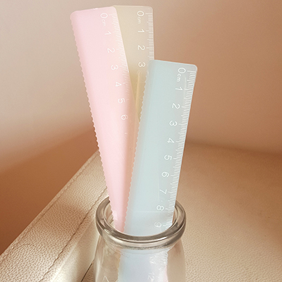 Fresh Candy Color 15cm Wave Ruler Elementary School Kids 1st Grade 18cm Ruler Plastic Graduated Scale Son Creative Stationery