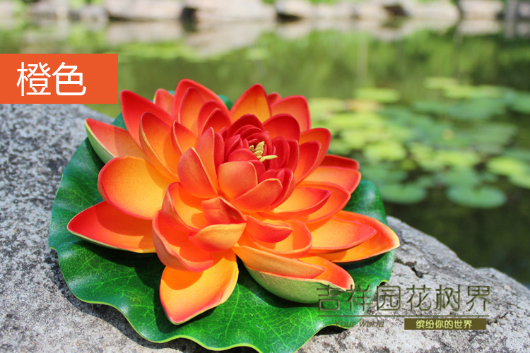 Mô phỏng Hoa sen Lá sen nổi Hoa sen cho Đạo Phật Vũ đạo Hồ cá Trang trí sân vườn Hoa giả - Hoa nhân tạo / Cây / Trái cây cây giả trang trí phòng khách