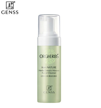 GENSS真子佰草纯粹摩丝洗面奶 洁面乳保湿温和专柜正品 150g