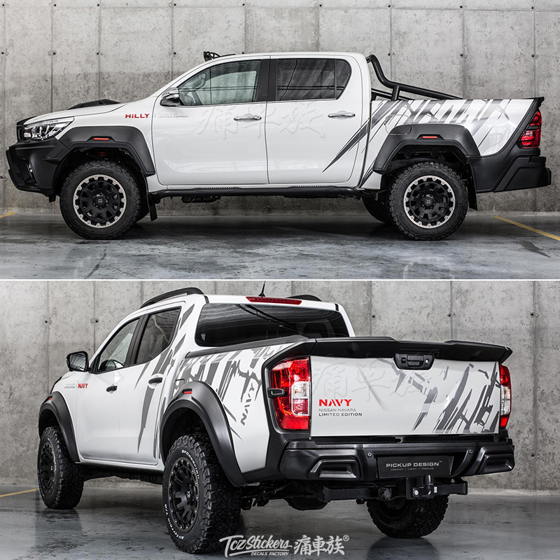Halaks Hilux Car Stickler Leather Truck Body Decoration Retrofit Car Stickers Navalamarok