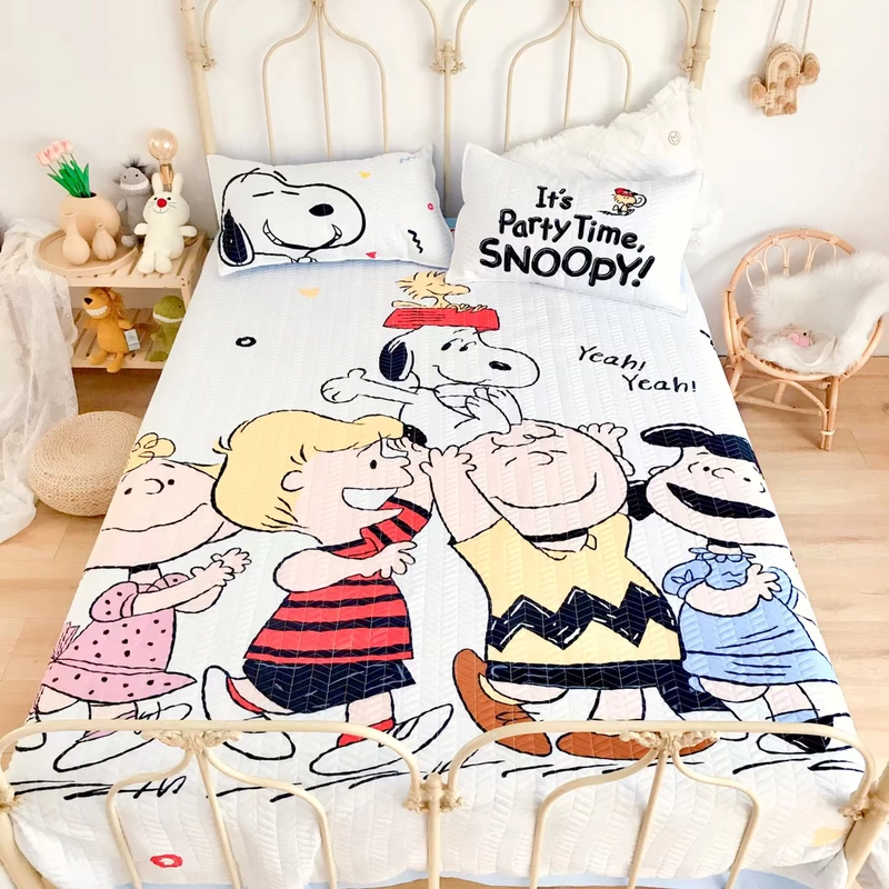 伊 cartoon Phim hoạt hình Nhật Bản trải giường ba mảnh có thể giặt được quilting cover pad xuất khẩu Hàn Quốc đa chức năng - Trải giường