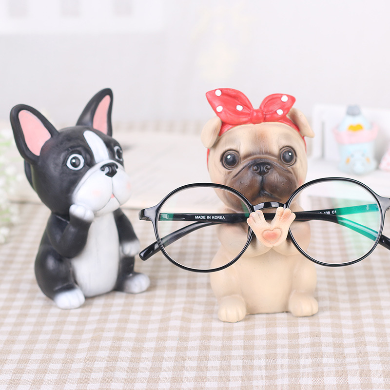 Cute Puppy Glasses Shelf Creative Animal Wang Xingren Desktop Desk Decoration Gift Cute Storage Rack