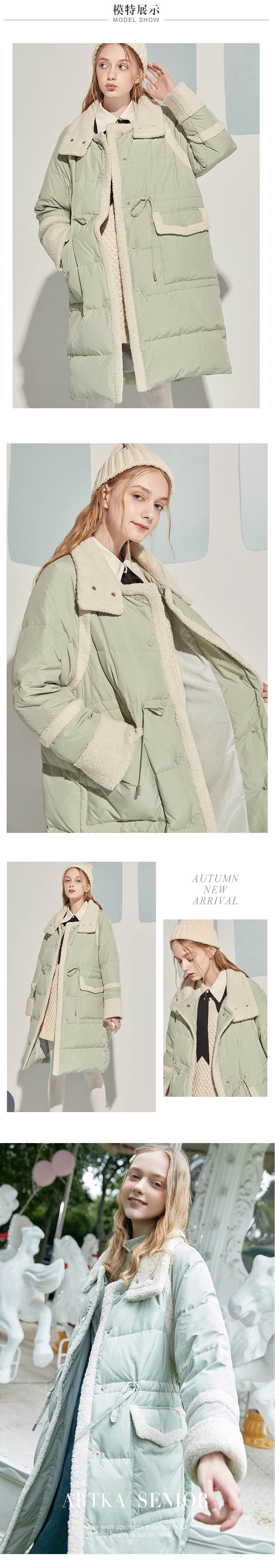 Бархатный длинный пуховик, куртка, утиный пух, средней длины, 2020 года, свободный крой 