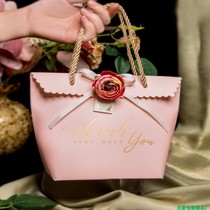 New ins style portable sweet girly heart gift large can be hand-carried wedding candy box gift bag
