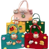 Детская мультяшная портативная подарочная коробка, милые розовые румяна, подарок на день рождения