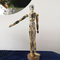 Original Hand-painted Retro Nostalgia Wood People Decorations Tattoo Shop Photo Props Personality Gifts