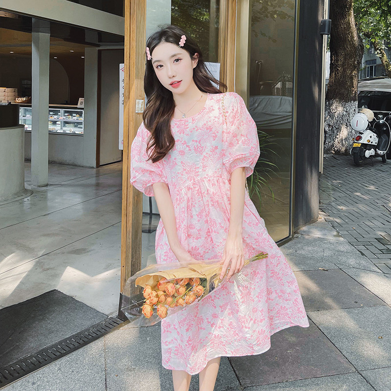 【现货】2025夏季新款粉色碎花连衣裙0858572-P120-K178,女装连衣裙,2C120