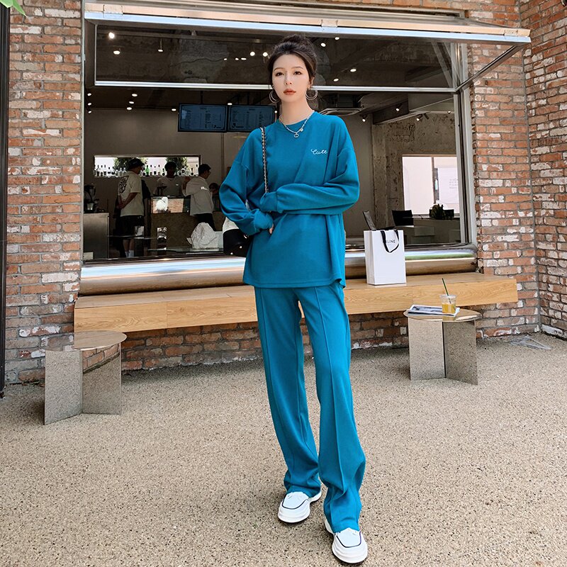【24新春款现货】时尚洋气纯色休闲套装088-1935p135控198,女装套装/套裙,2C088
