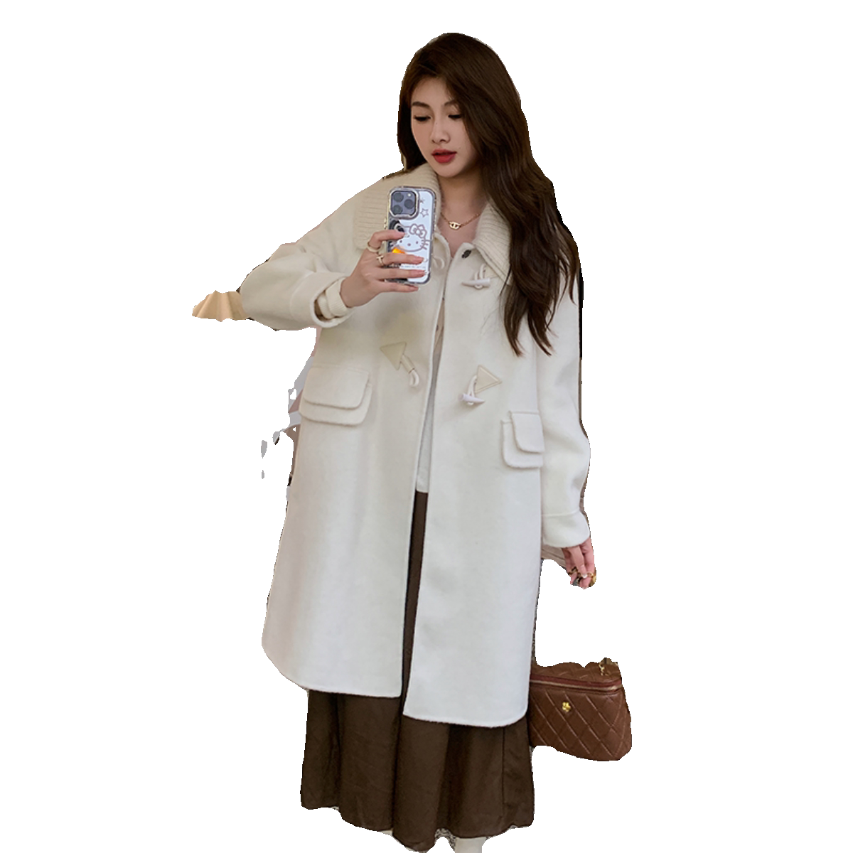 现货70毛三色双面羊绒大衣2C115-2156-P260-K368,女装毛呢外套,2C115
