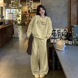 现货：春装新款韩系流行刺绣卫衣裤子套装2C135-6873P175K258，女装套装/套裙，2C135