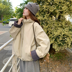 【新品】格子撞色龟背派克羽绒服(90绒)2C016-9045-P285-K418图片