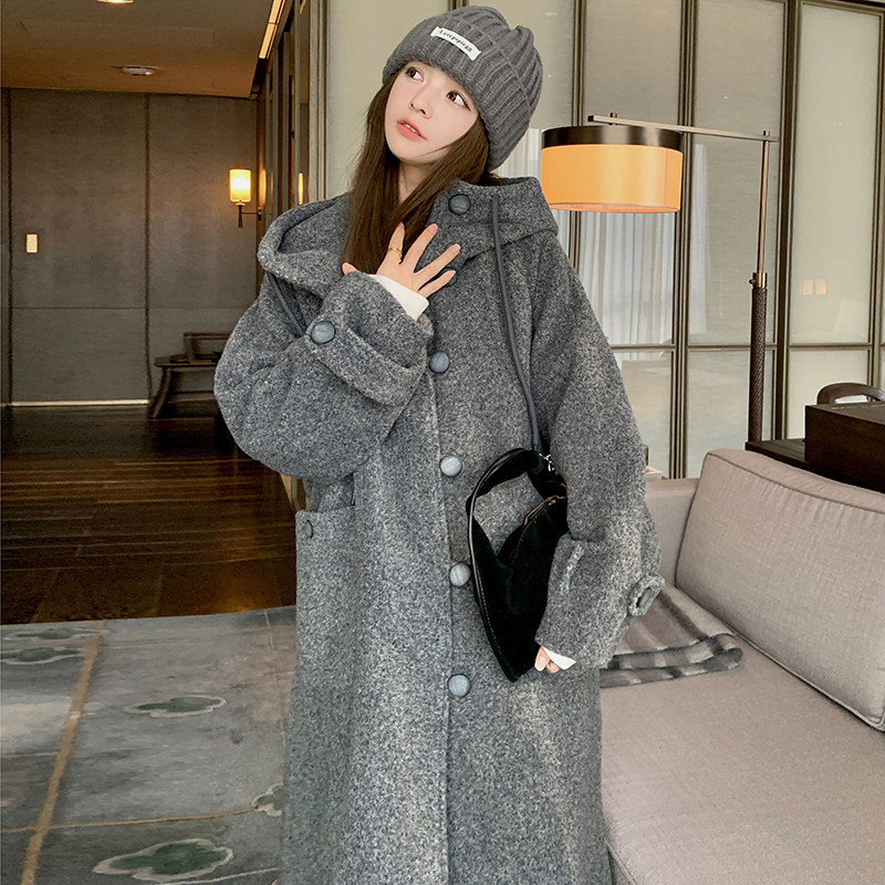 【现货】雨花绒加厚加棉JI加长大衣D9916P215K315,女装毛呢外套,2C321