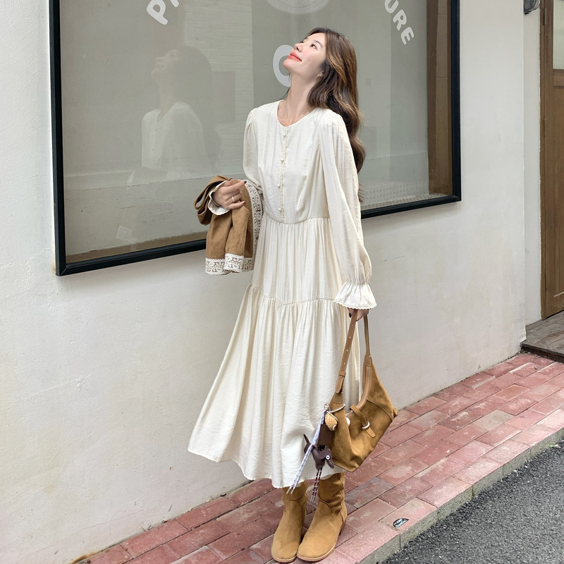 白色连衣裙套装女秋季2025旅游穿搭美拉德马甲裙子刺绣休闲舒适,女装套装/套裙,2C218
