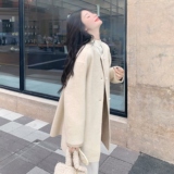 减龄杏色双面呢羊毛大衣外套女秋冬2025新款气质巨好看爆款高级感，女装毛呢外套，2B237