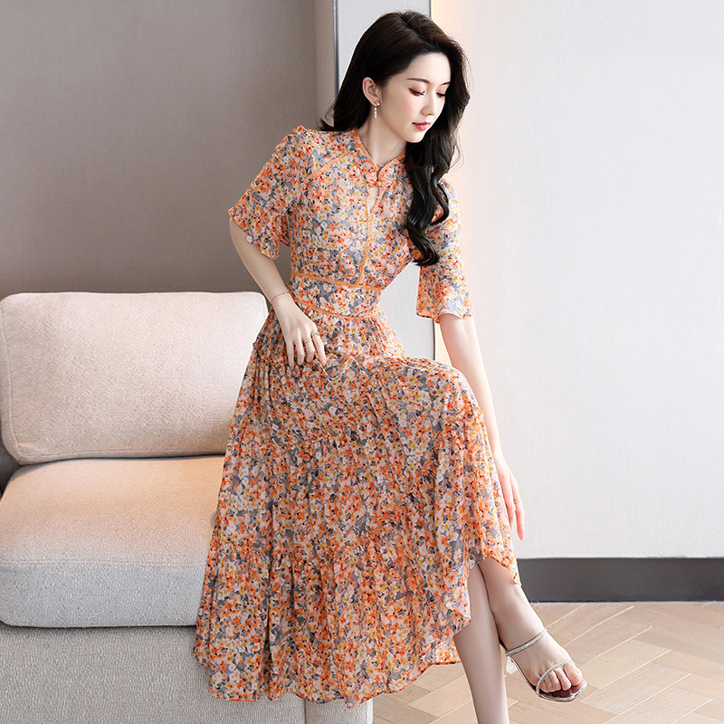 2025夏装新款甜美碎花公主连衣裙6015-1，女装连衣裙，奕可儿,女装连衣裙,奕可儿