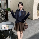 现货：秋装新款时尚针织上衣＋百褶短裙两件套2C135-8889P155K228，女装套装/套裙，2C135