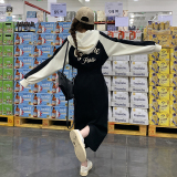大量现货买家春装新款休闲刺绣戴帽连衣裙098-8929P155K218，女装连衣裙，2C098