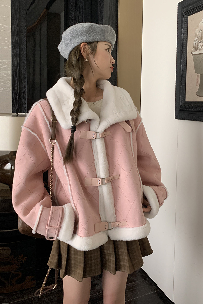 现货！2025冬季新款皮毛一体短款#2C133-928-P195-K288,女装棉衣/棉服,2C133