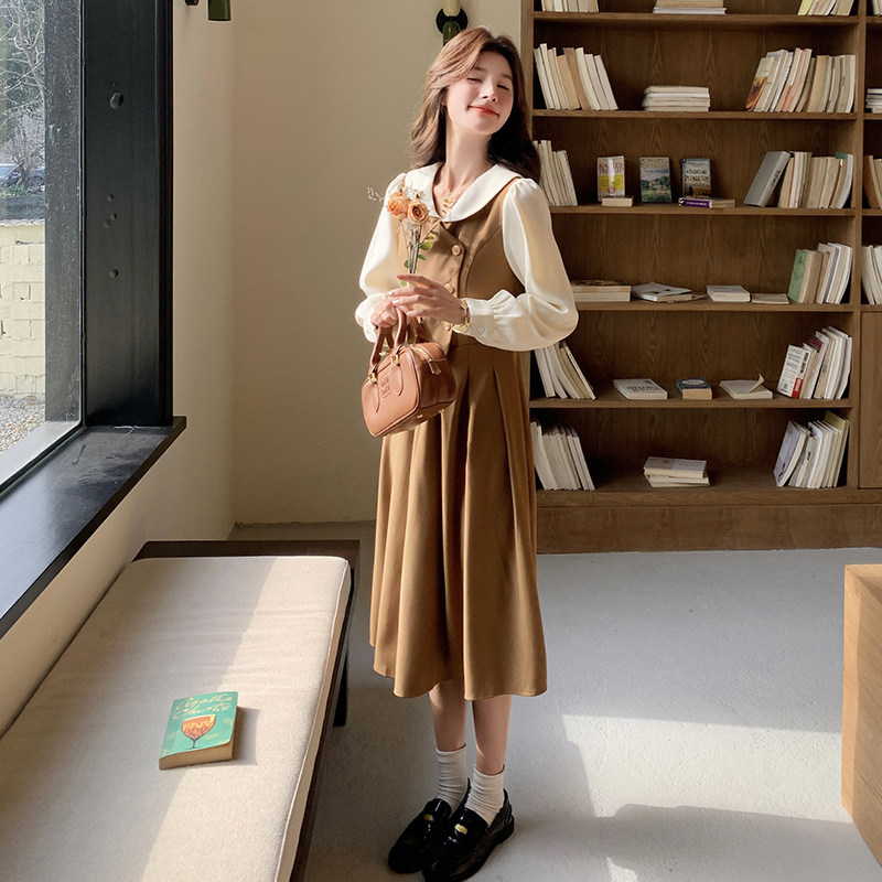 2025春装假两件新款连衣裙2C092-5152-P125-K178,女装连衣裙,2C092