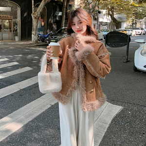 【新款现货】主推高品质加厚软糯皮毛一体外套2C131-622-P195K278图片