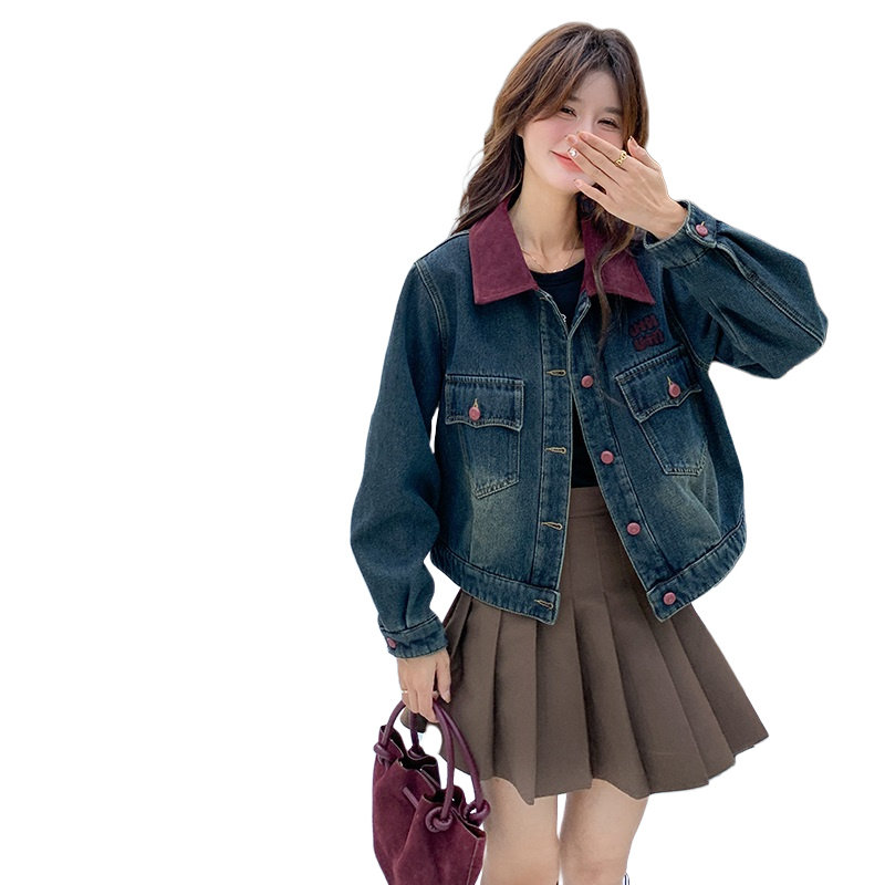 现货2025冬装新款牛仔加绒加厚外套女2C233-8839-P145-K209,女装短外套,2C233