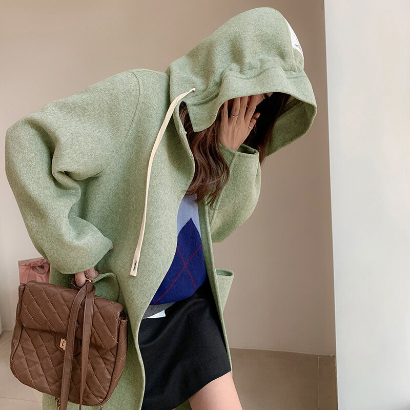 羊驼绒双面妮子连帽大衣561款P275K398,女装毛呢外套,2C333