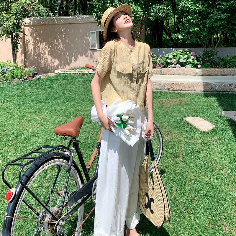 2024清凉夏季吊带气质三件套,女装套装/套裙,1D066-1